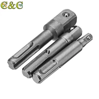 1pcs chrome vanadium steel socket adapter hex shank to 14 38 12 extension drill bits bar hex bit set hand tools