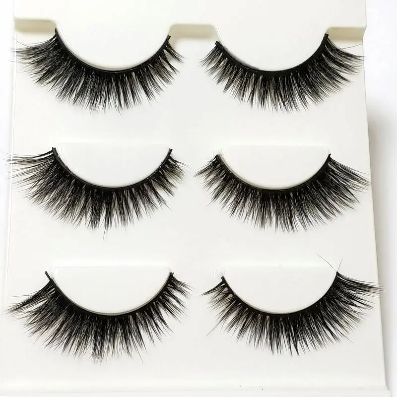 3D Cross Thick False Eyelashes Extension Makeup Super Natural Long Fake New 3D-12 | Красота и здоровье