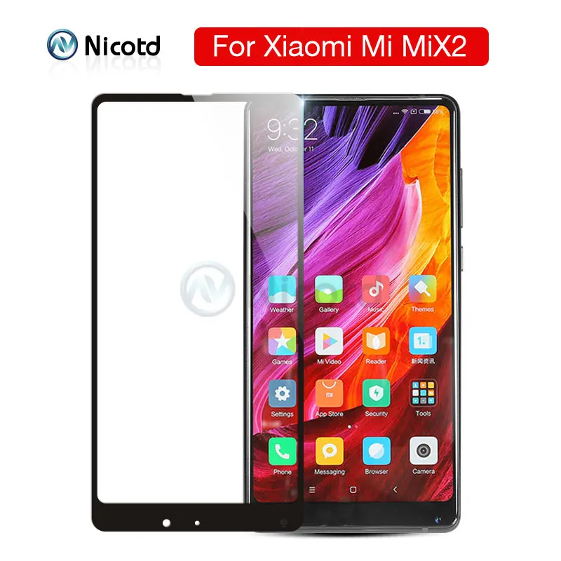 Никотд для Xiaomi Mix 2 Mi Mix2 9H 2.5D закругленная поверхность полное покрытие закаленное