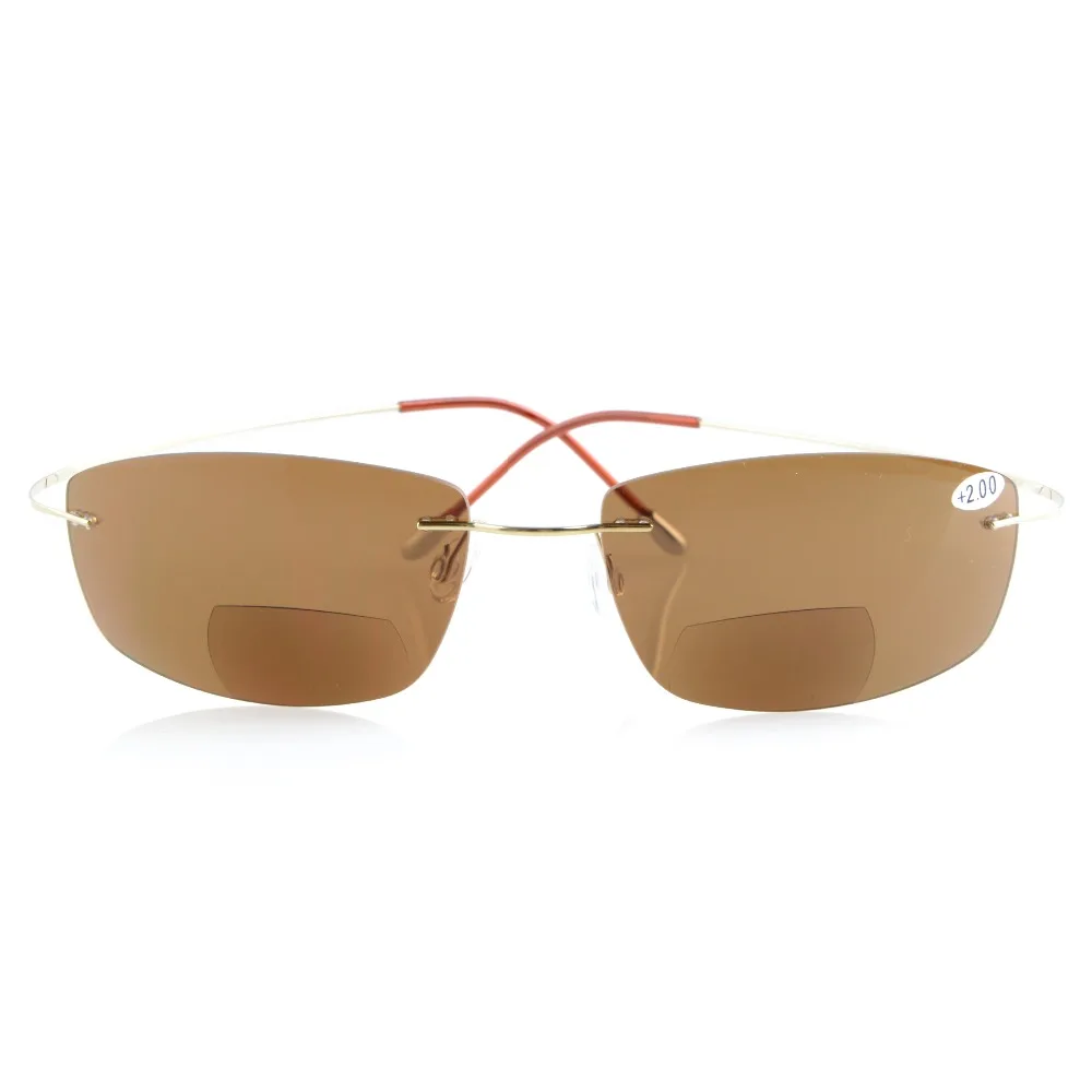 S1504 PC бифокальный Eyekepper Титан без оправы UV400 поликарбонатные линзы солнцезащитные