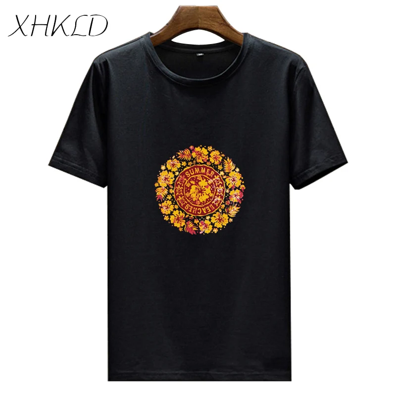 Mens Floral T Shirts Harajuku Flower Print Hip Hop Casual Short Sleeve Men Tops Tees Cotton Streetwear Camisetas Hombre Camisa | Мужская