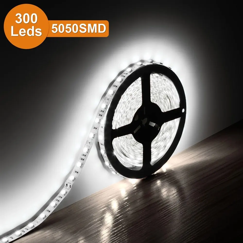 50 м 5 м/рулон 60 светодиодов/метр SMD 5050 RGB водонепроницаемая гибкая светодиодная
