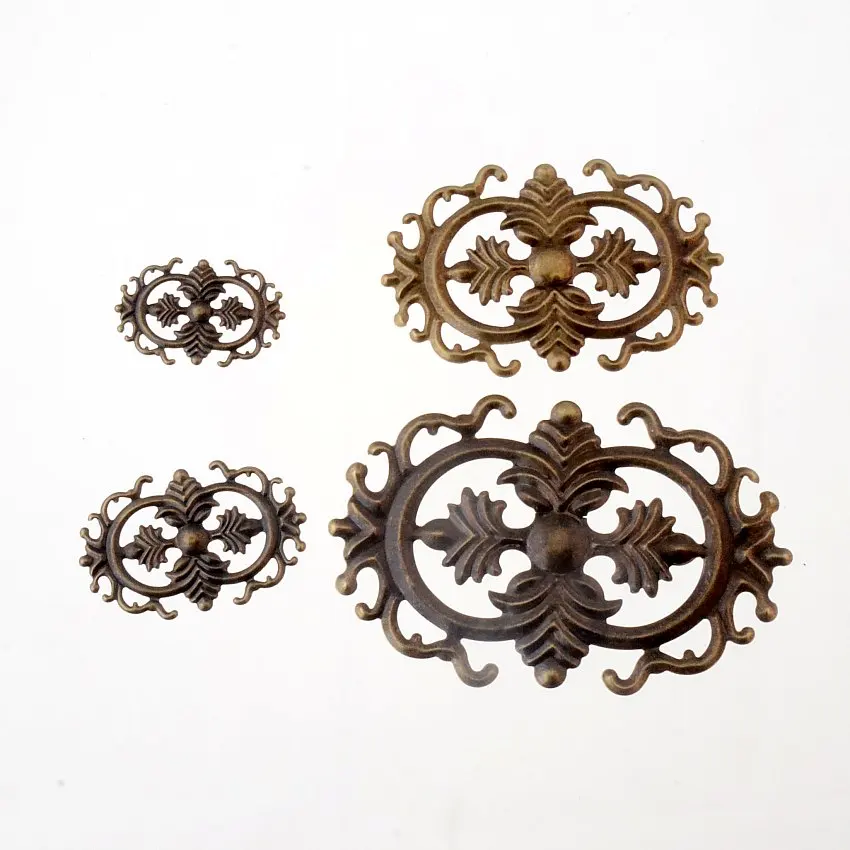 Бесплатная доставка розница 10 шт. бронзовые тона филигранные цветочные обертки