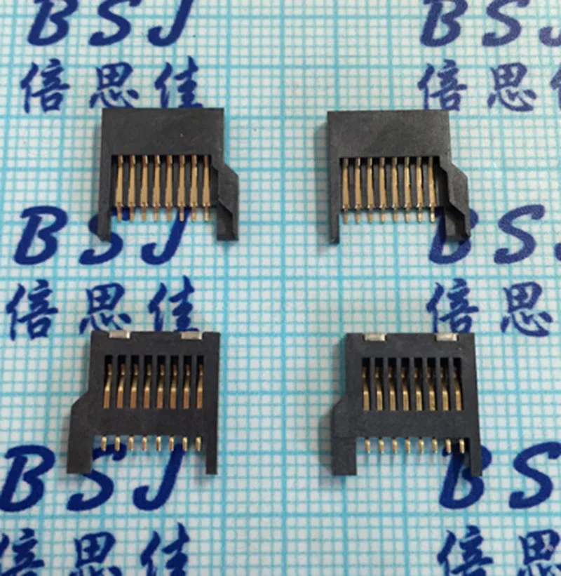 

20pcs TF Easy Type 8P 8Pins Micro SD Memory Card Slot Socket all Plastic