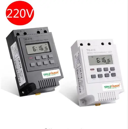 

SINOTIMER 30AMP Weekly Programmable Digital TIME SWITCH Relay Control Timer 220V Din Rail Mount, One Year Quality Guaranty