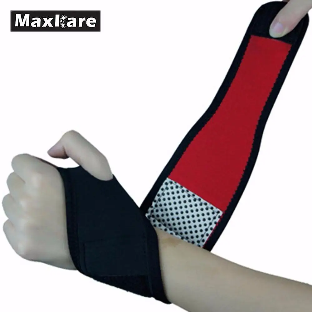 Maxkare черный унисекс Регулируемая запястье Защитная повязка Brace Поддержка карпальный туннель Спорт облегчение боли обертывание бинт