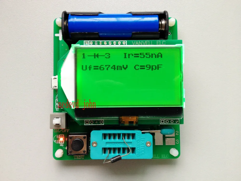 Многофункциональный тестер сопротивления индуктора конденсатора ESR DIY MG328