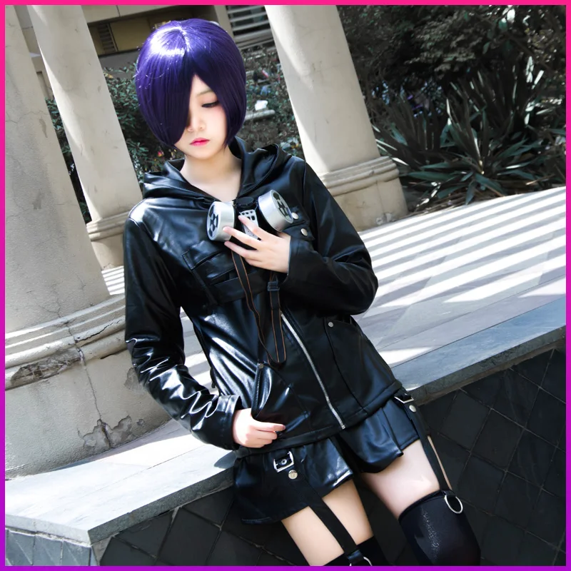 Японское Аниме Tokyo Ghoul Touka Kirishima костюмы для косплея женское кожаное черное платье