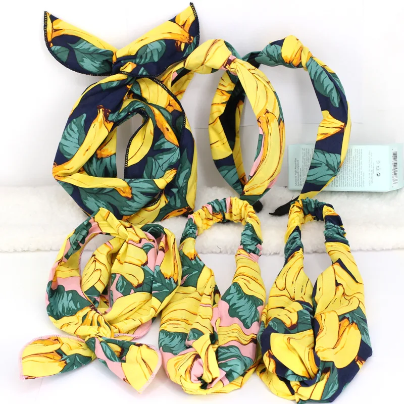 Модная женская повязка на голову LOEEL красивая креативная с фруктами бананами и