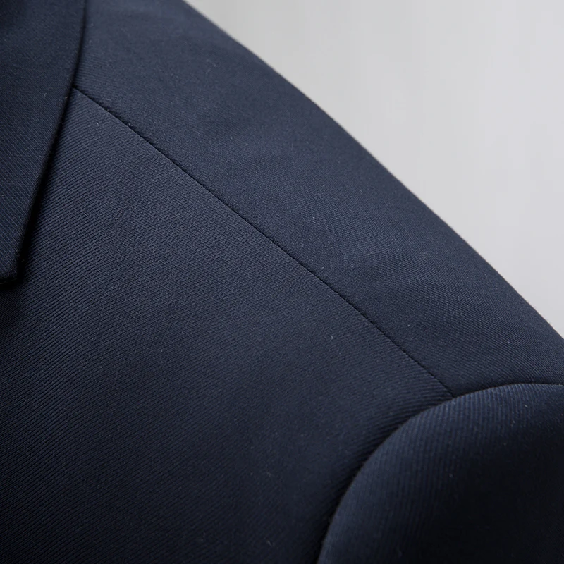 Plus Size Jacket+Pant+Vest Men Suit Brand New Deep Blue Dress Suits For Business Formal Wear Wedding Clothes 2018 | Мужская одежда