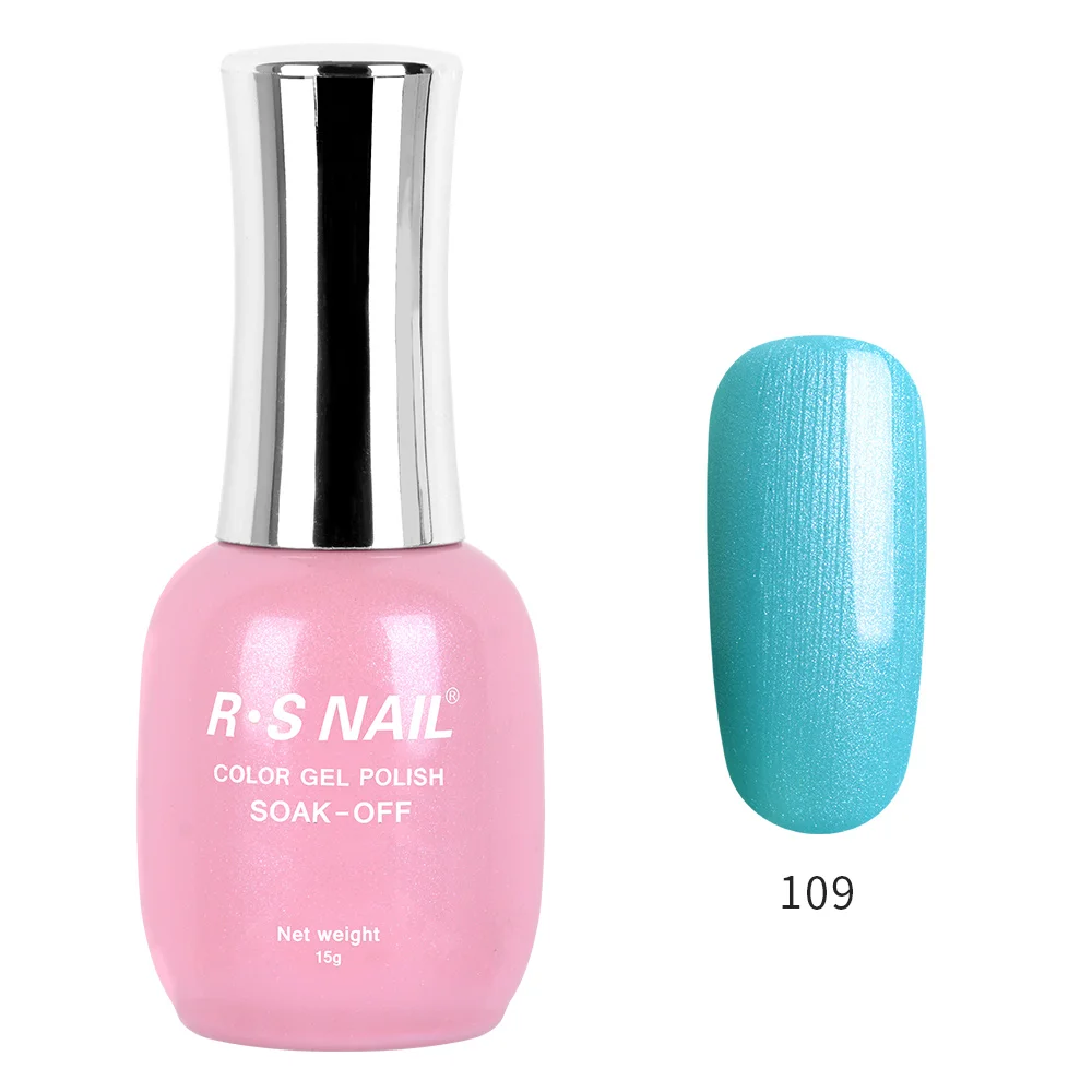 RS NAIL Новая серия Гель-лак для ногтей УФ светодиодный Гель-лак 120 цветов Гель-лак профессиональный маникюрный набор гель-лаков 15 мл - Цвет: 109