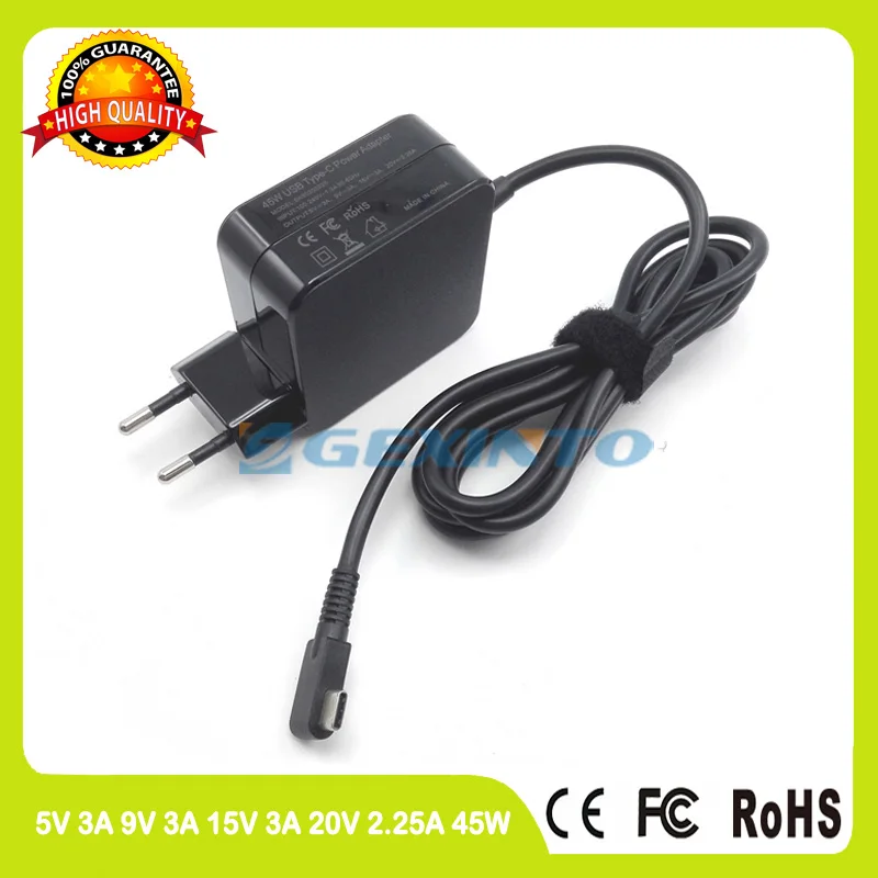 20V 2.25A 45W настенное зарядное устройство Type C EU вилка адаптер для ноутбука Зарядное