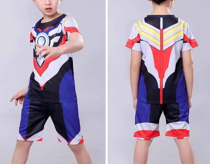 Детский костюм Ultraman с короткими рукавами для костюмированной вечеринки детский