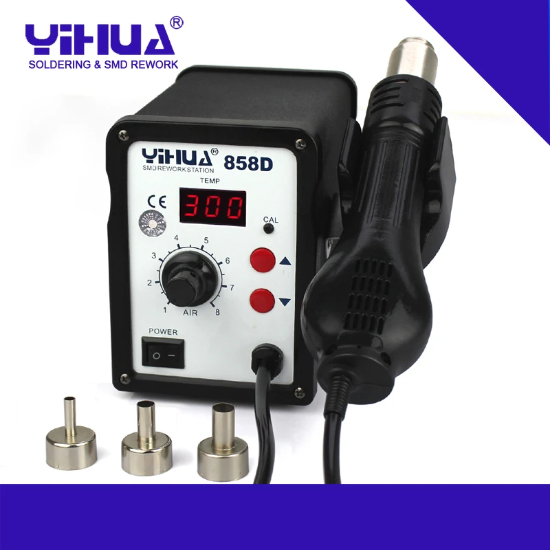 110 В/220 В YIHUA 858D горячего воздуха SMD паяльная станция Тепловая пушка SMT припой