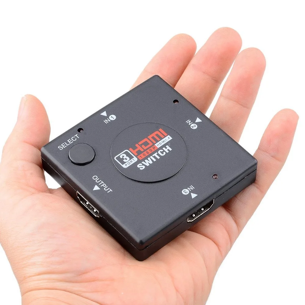 Высокоскоростной мини 3 порта HDMI hd коммутатор входа 1 выход/HDMI конвертер для PS3 PS4