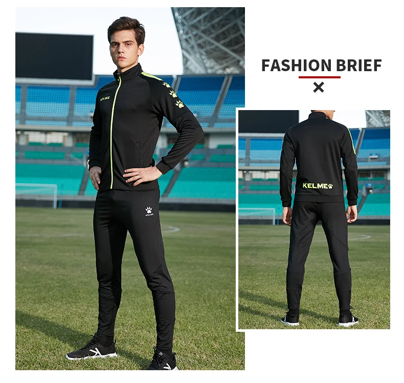 KELME футбольные тренировочные штаны, мужские джоггеры, тонкие обтягивающие штаны для бега, трико, брюки K15Z439