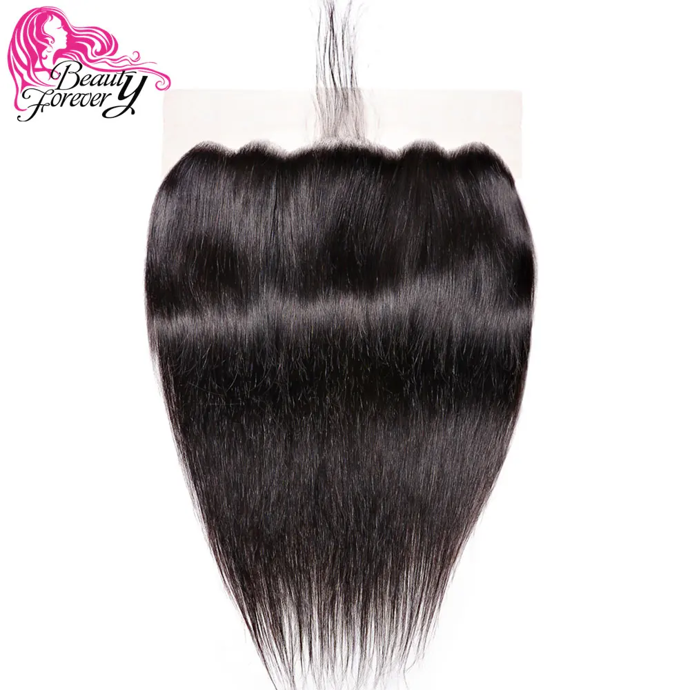 Beauty forever 13*6 бразильские Прямые кружевные фронтальные Remy человеческие волосы часть натуральный цвет 120% плотность 8-18 дюймов
