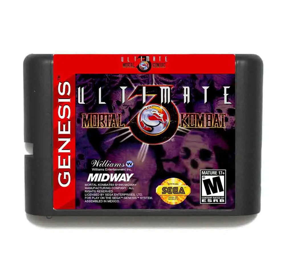 Ultimate Mortal Kombat 3 NTSC-USA 16 bit MD игровая карта для Sega Mega Drive Genesis | Электроника