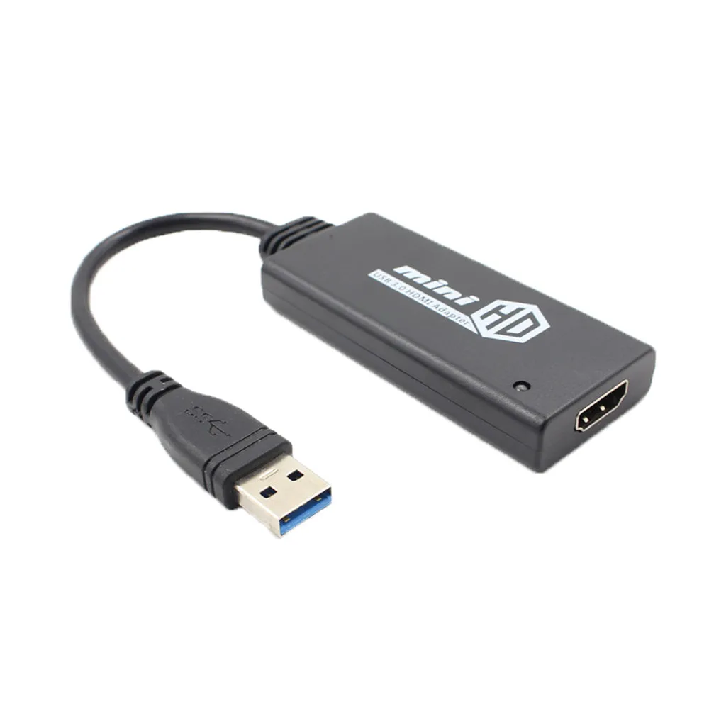 USB 3 0 к HDMI HD 1080P видео кабель адаптер конвертер для ПК ноутбук новый черный мини USB3.0