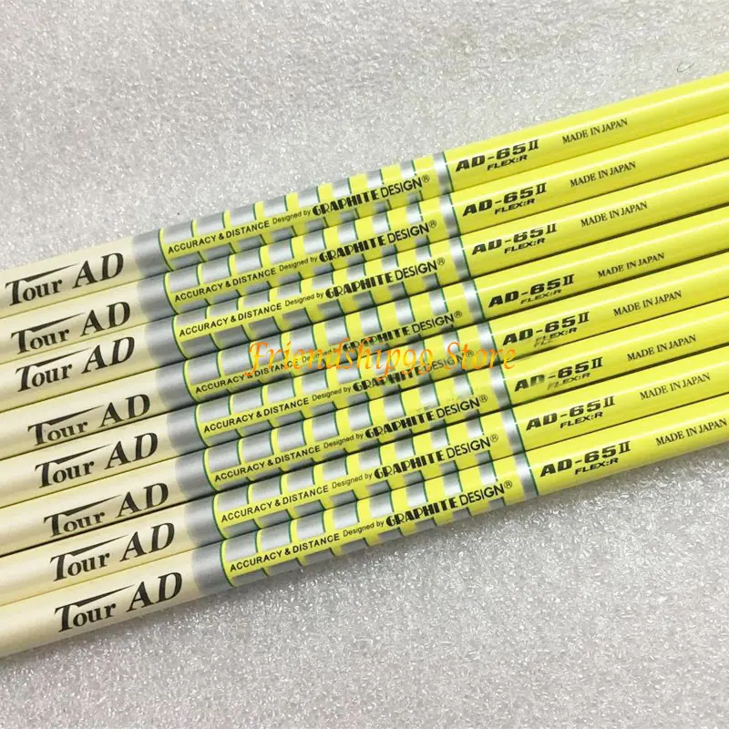 Вал для гольфа AD 65II мужской вал деревянный 10 шт./лот желтый R S flex 0 335 или 350 размер