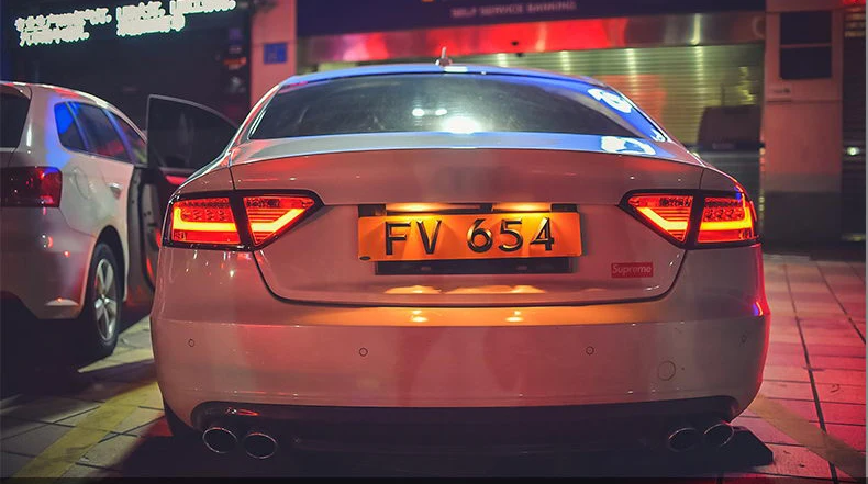 Задние лампы для Audi A5 светодиодный задний фонарь 2007-2012 черный прозрачный и красный цвет светодиодный задний фонарь для A5 Coupe