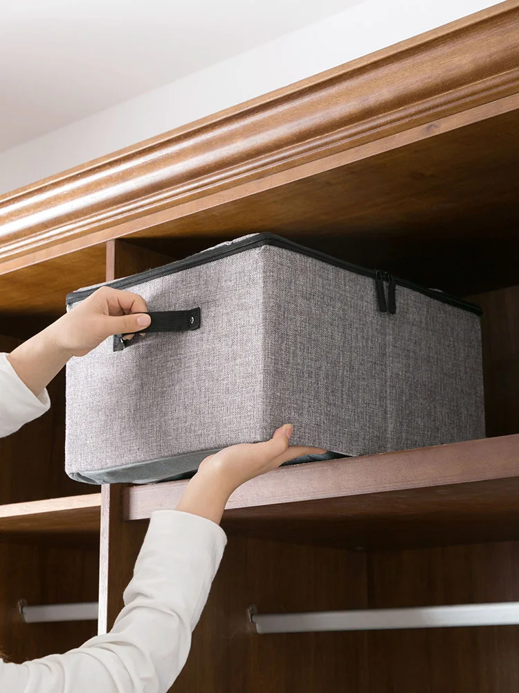 

Japanese-style Cotton and Linen Covered Folding Storage Box Clothes Storage Box Children's Toy Storage Box Blanket Storage Box