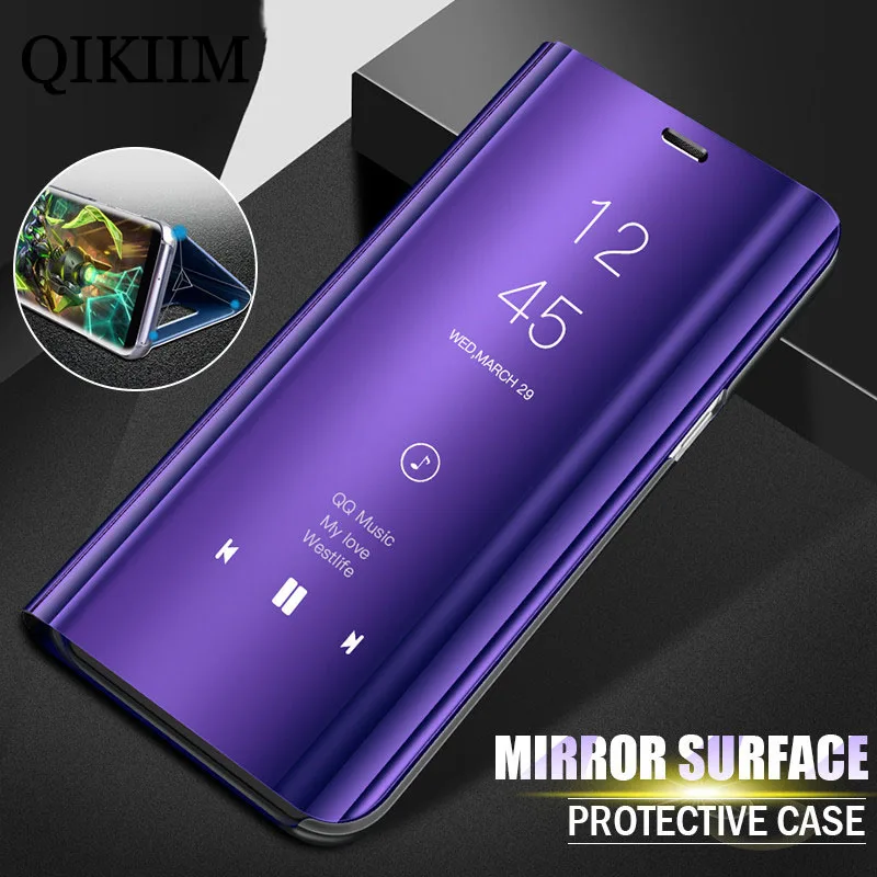 Роскошные Смарт-Чехол-подставка с окошками флип-кейс для samsung Galaxy S9 S8 плюс S7 S6 край задняя крышка для samsung Note 9 8 защитный чехол для телефона