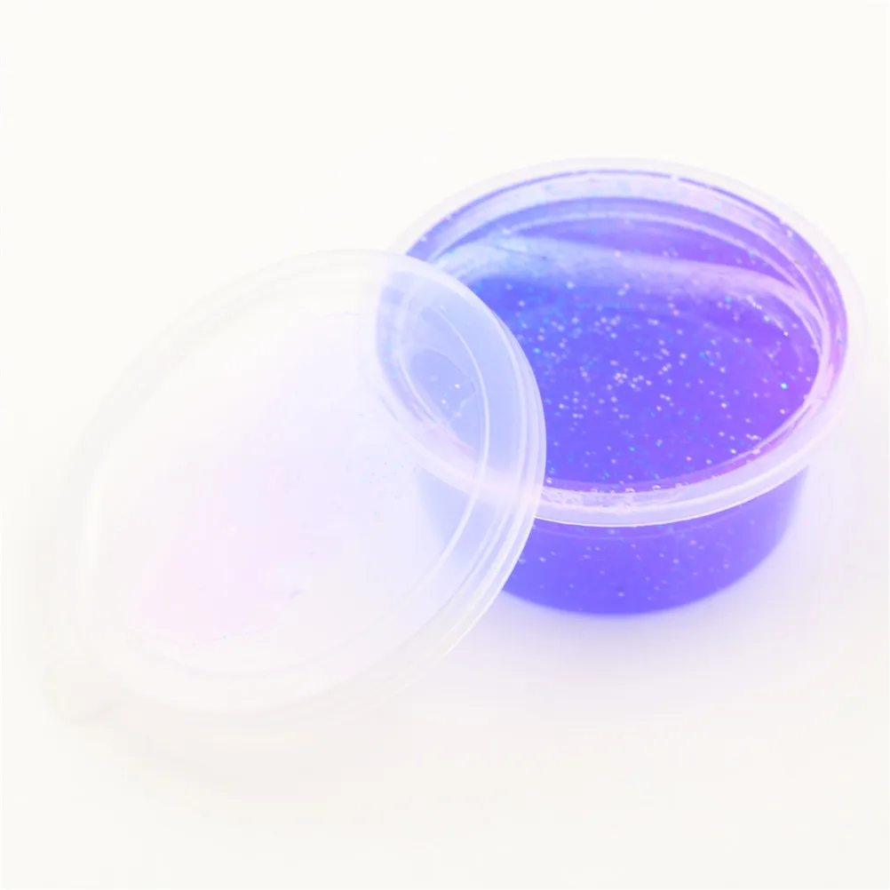 Прозрачный слайм сделай сам прозрачная коробка с блестками облако грязь клей для