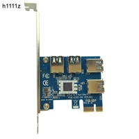new pcie 1 to 4 pcie 16x riser card pci e 1x to 4 usb 3 0 pci e riser adapter port multiplier card for btc bitcoin miner mining