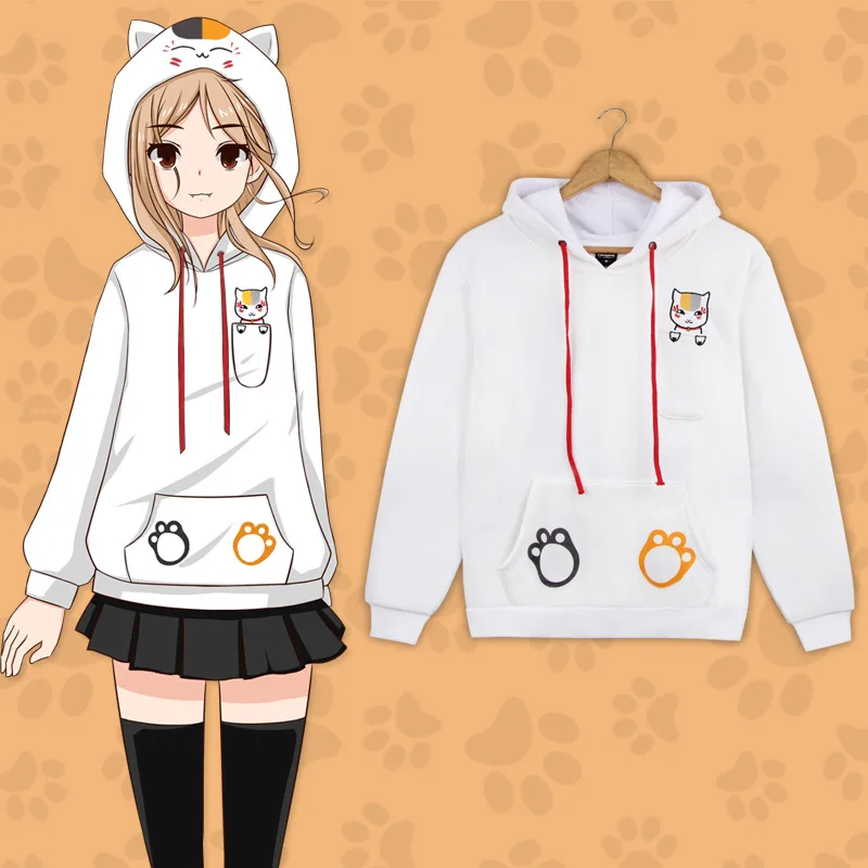 Anime Cat Teacher Cosplay Costume Kawaii Girl Zipper Long Sleeve Hoodie Autumn and Winter Fleece Sweater |