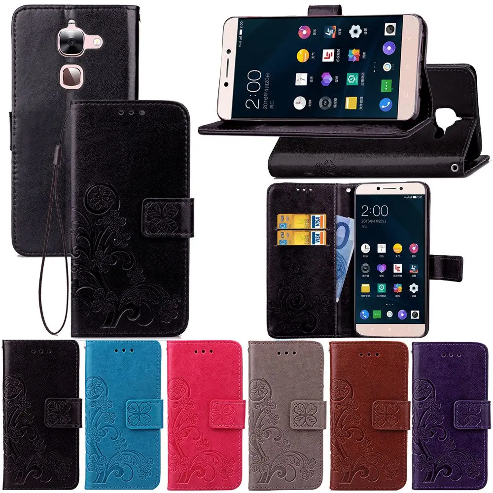 Fcoque LeTV Max2 случае повезло трава Кошелек Стенд кожи сальто Телефон Чехлы для Leeco2
