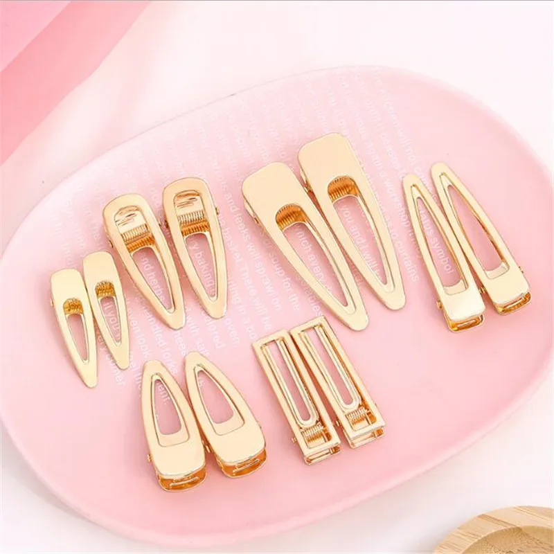1 PC Gold Metal Hairpins Women Hair Alligator Clips Barrette Bobby Pins Girls Scrub Snap Hairgrip Accessories Headdress |