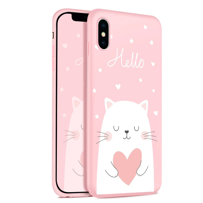 Силиконовый чехол ASINA для iPhone XS Max с милыми животными противоударный X XR 3D