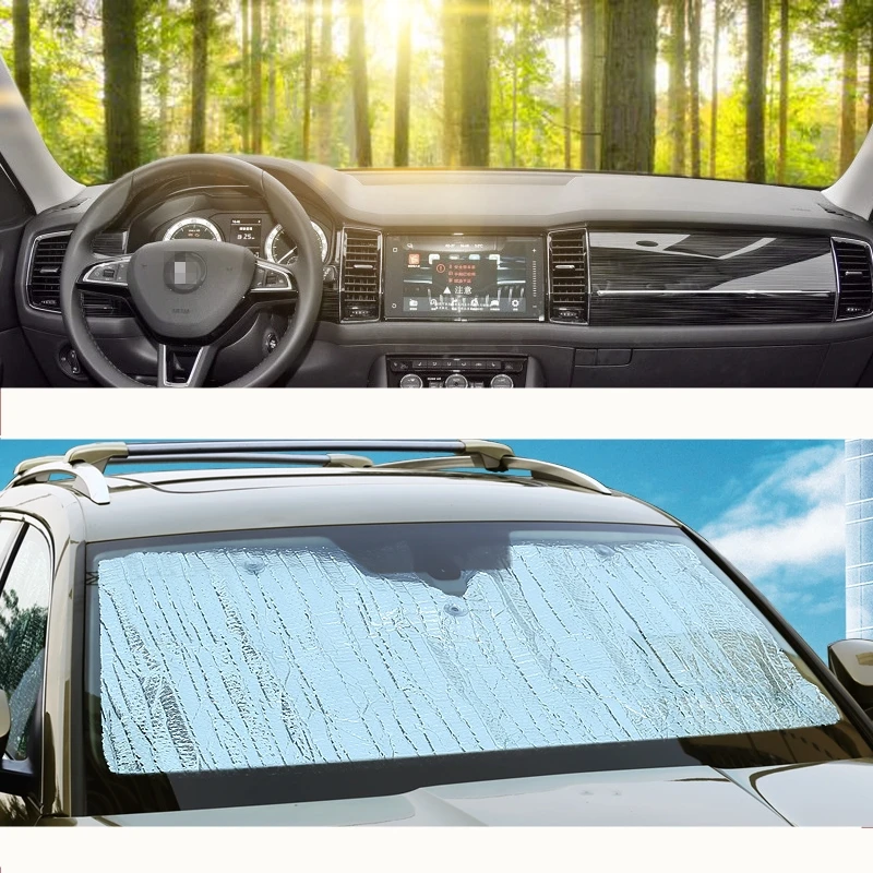 protection Windshield Sunshades Casual Foldable Car Visor Cover Block Window Sun Shade For SKODA KODIAQ 2017 2018 | Автомобили и