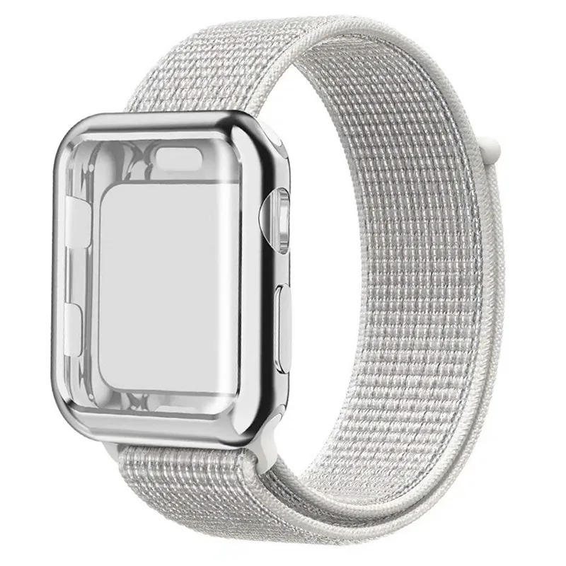 Ремешок для Apple Watch Sport Loop Band 38 мм 40 42 44 с защитной пленкой чехол iWatch Series 4/3/2/1|Ремешки