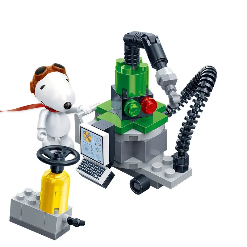 BanBao 7525 IP Snoopy арахис исправление машины пластиковые строительные блоки игрушки