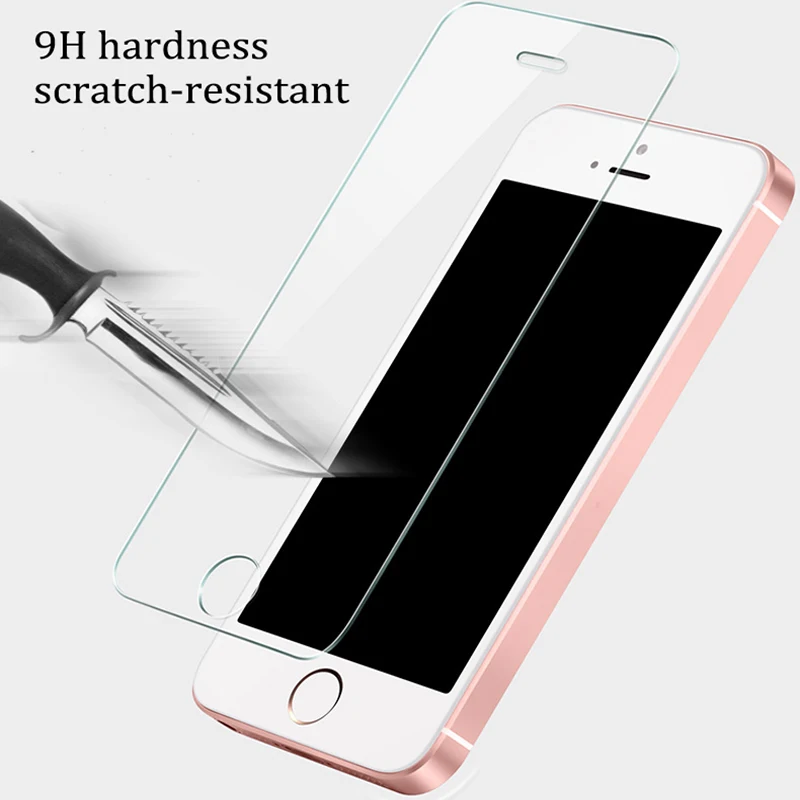 2.5D Arc Edge Защитное стекло для iphone 5 5S se защита экрана s 0 26 мм Ультра тонкое полное
