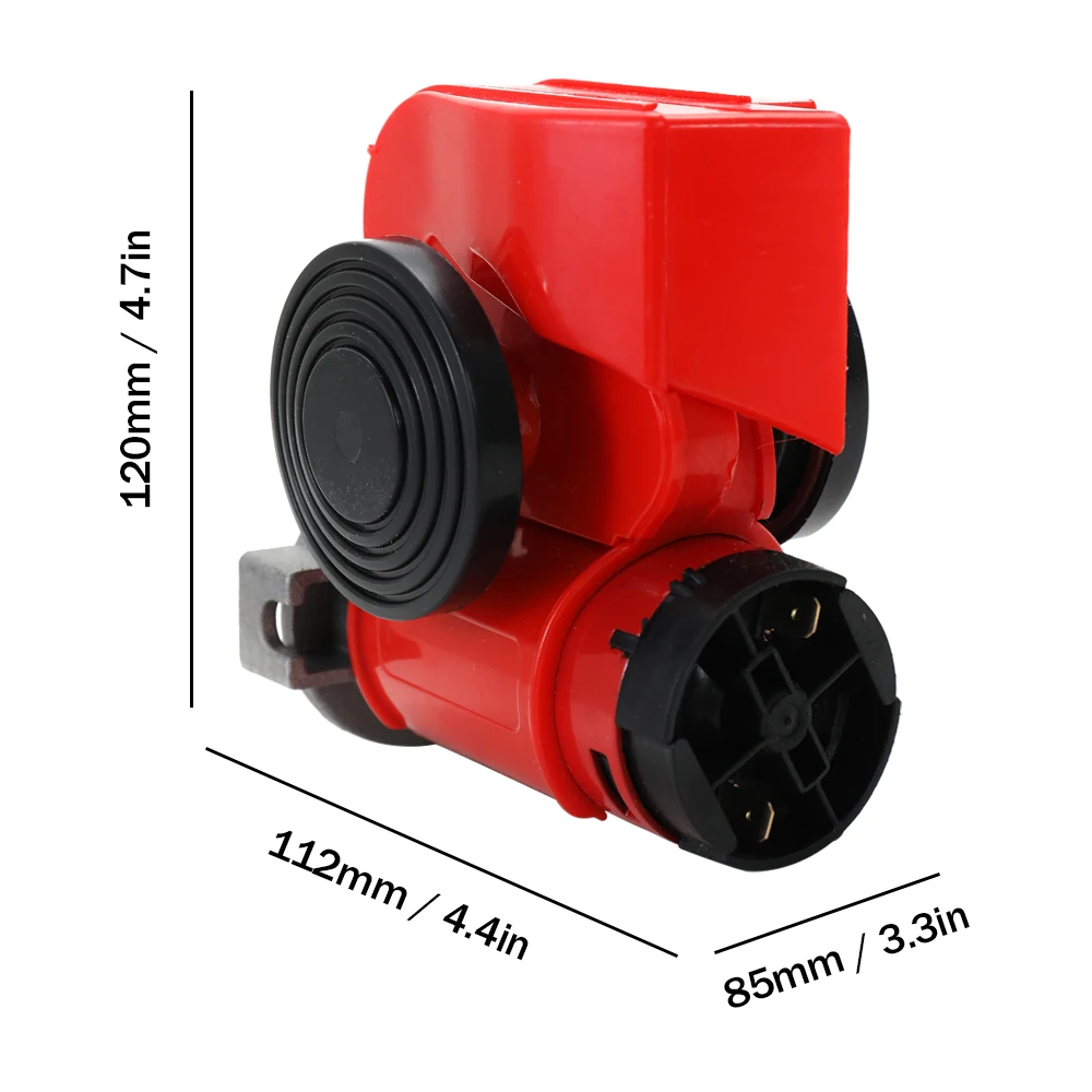 KKMOON 12 V/24 V 125db компактный воздушный громкий автомобильный рожок, мотоцикл, рога, лодка для яхты, двухтоновый Электрический насос, моторный рожок