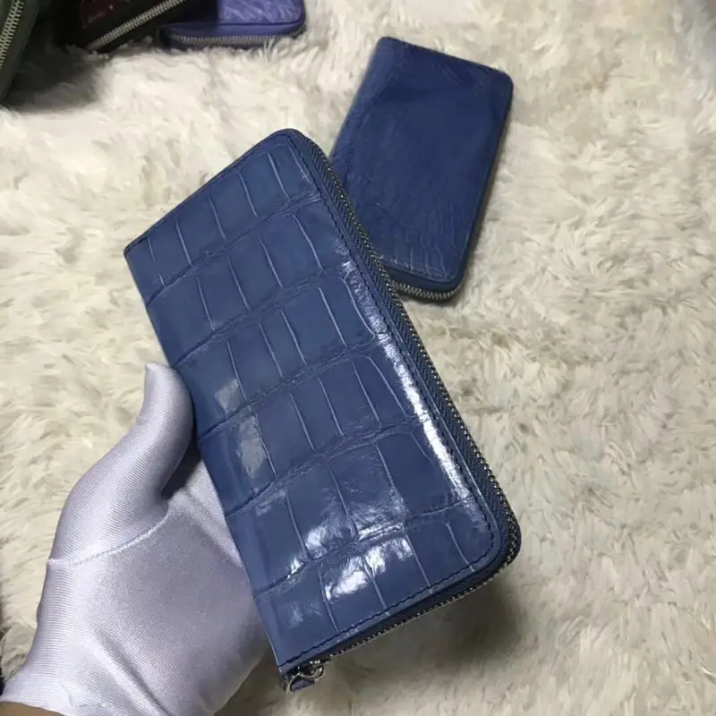 Женский клатч из 100% натуральной крокодиловой кожи кошельки и кошелек глянцевый