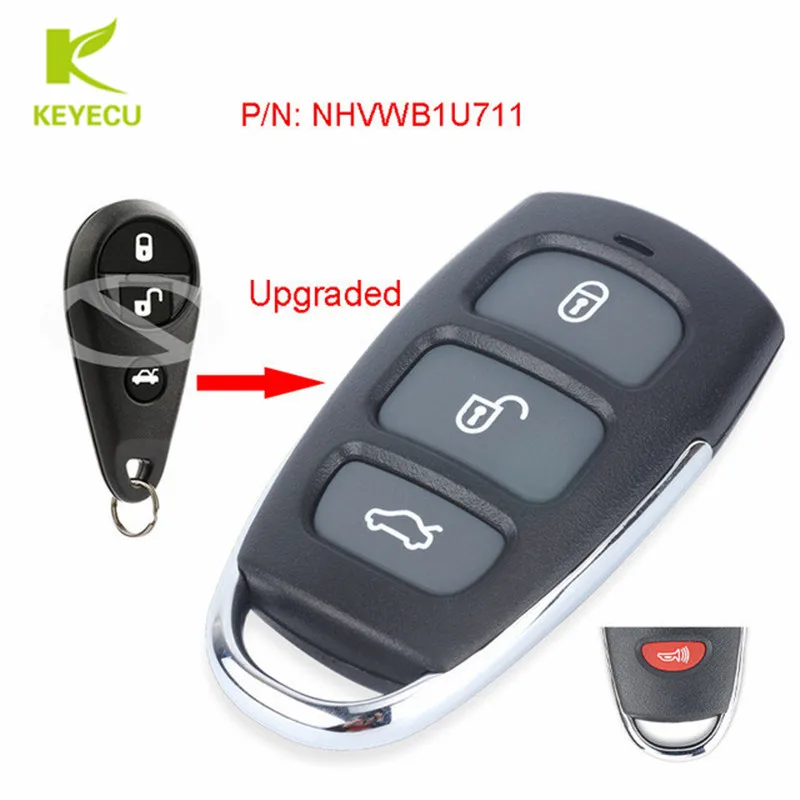 

KEYECU New Upgraded Remote Car Key Fob 3+1 Button for Subaru Tribeca Forester Impreza Legacy Outback P/N: NHVWB1U711