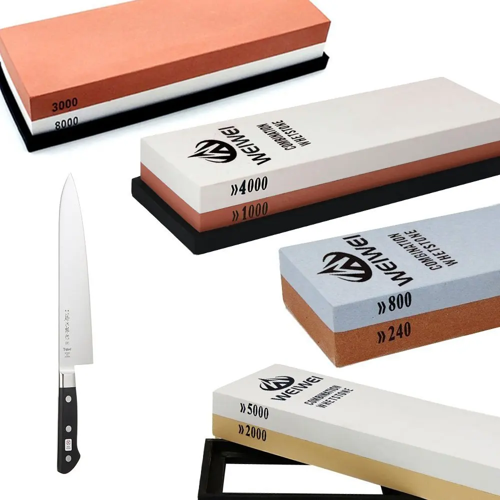 Sharpening Stone 1000/4000 Grit Two Sided Whetstone Oilstone Combination with Holder | Дом и сад
