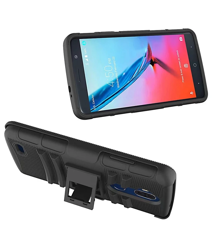 Новинка для zte Z986U/Blade Max 3 6," чехол Гибридный сверхмощный 3 в 1 военный Камуфляжный жесткий противоударный чехол с зажимом для ремня чехол-подставка