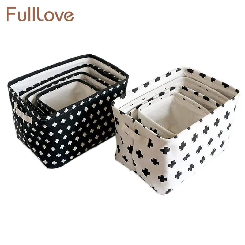FullLove корзина для хранения с принтом Креста складная черная S M L XL канцелярские