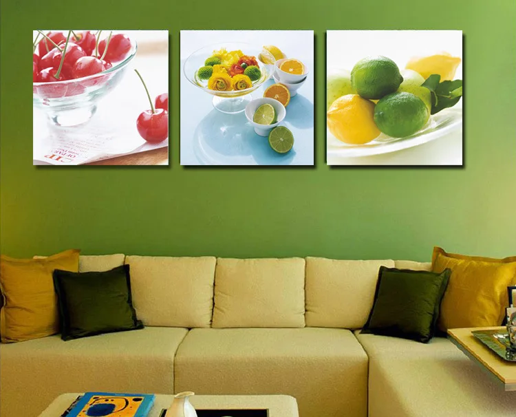 Современный домашний декор кухня декоративный холст фрукты лимон вишня принт