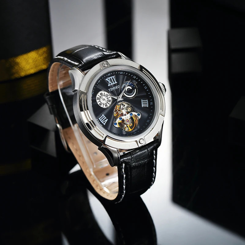 2016 Новый Time100 мужские Механические часы с автоподзаводом Солнце Фаза