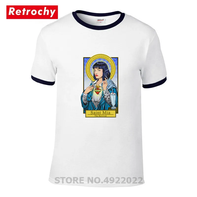Мужская футболка с коротким рукавом и круглым вырезом Comic Saint Mia The Revived забавная