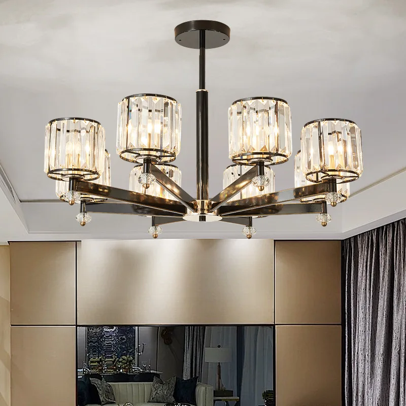 LED Chandelier for Living Room LED Chandelier for Bedroom Modern Crystal Chandelier Lighting Fixture Hanging Lamp Home Decorate