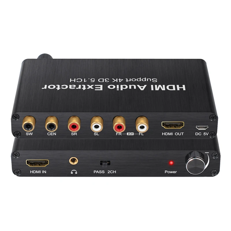 ESYNiC цифро-аналоговый аудио конвертер HDMI аудио экстрактор для Fit Dolby AC-3/DTS 4K 3D сплиттер HDMI к HDMI с оптическим