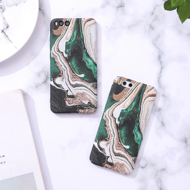 Изумрудный под мраморную текстуру жесткий чехол крышка для XIAOMI MI9 MI9SE MI8 MI8SE MI8LITE MIX3 MIX2S MI6 A2