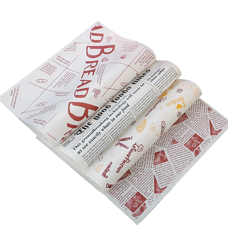 100 шт. одноразовые бумажные коврики для упаковки продуктов 26 х36 см|mat paper|wax food